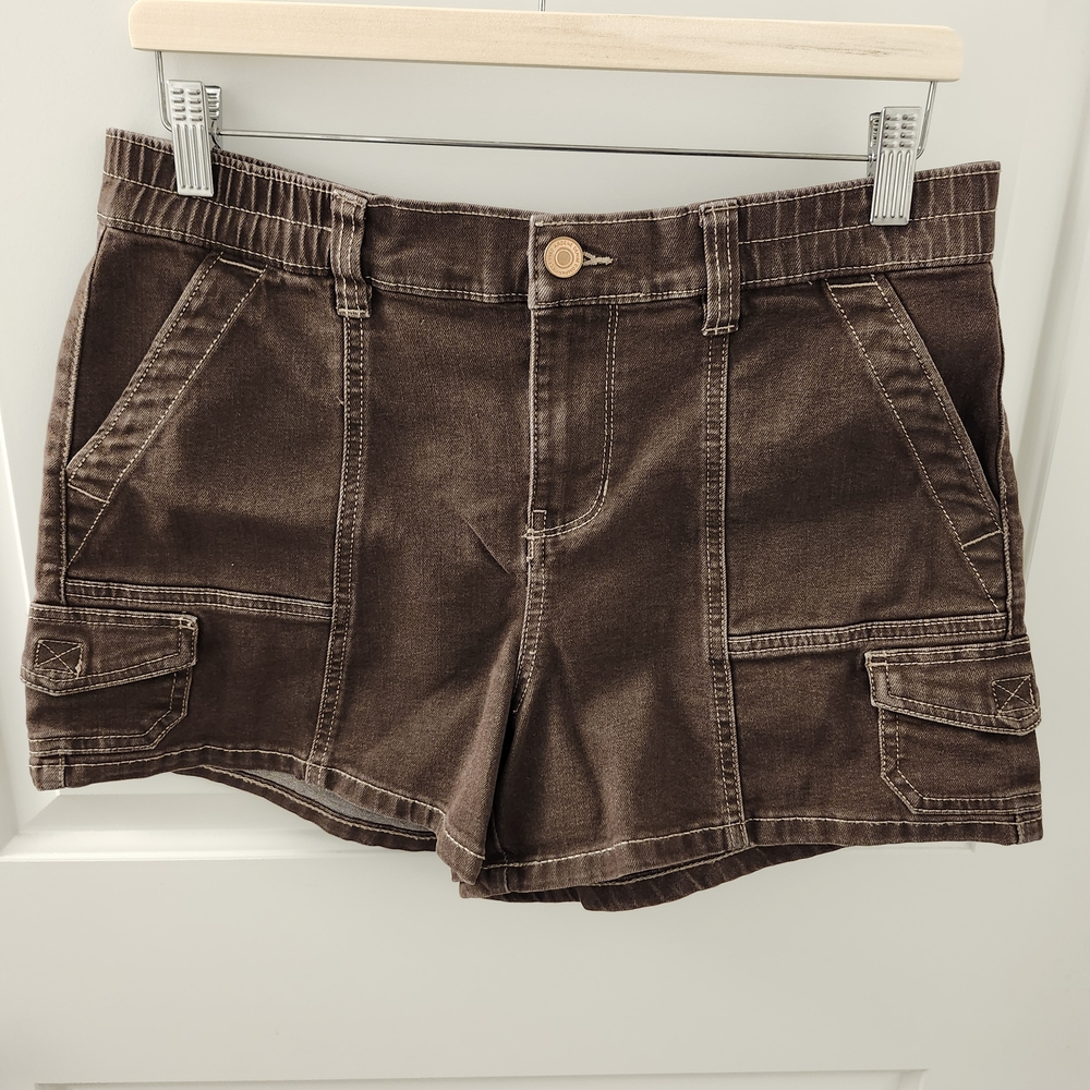Ardene Dark Brown Women's Cargo Shorts